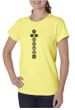 Ladies Yoga T-shirt 7 Chakras Black Print Organic Tee