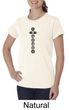 Ladies Yoga T-shirt 7 Chakras Black Print Organic Tee