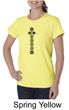 Ladies Yoga T-shirt 7 Chakras Black Print Organic Tee