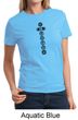 Ladies Yoga T-shirt 7 Chakras Black Print Tee
