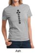 Ladies Yoga T-shirt 7 Chakras Black Print Tee