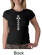 Ladies Yoga T-shirt 7 Chakras White Print Crew Neck Shirt