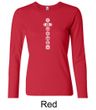 Ladies Yoga T-shirt 7 Chakras White Print Long Sleeve Shirt