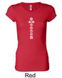 Ladies Yoga T-shirt 7 Chakras White Print Longer Length Shirt