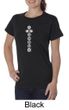 Ladies Yoga T-shirt 7 Chakras White Print Organic Tee