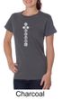Ladies Yoga T-shirt 7 Chakras White Print Organic Tee