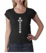 Ladies Yoga T-shirt 7 Chakras White Print Scoop Neck Shirt
