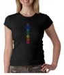 Ladies Yoga T-shirt 7 Colored Chakras Crewneck Shirt