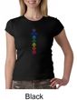 Ladies Yoga T-shirt 7 Colored Chakras Crewneck Shirt