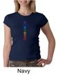 Ladies Yoga T-shirt 7 Colored Chakras Crewneck Shirt