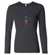 Ladies Yoga T-shirt 7 Colored Chakras Long Sleeve Shirt