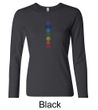 Ladies Yoga T-shirt 7 Colored Chakras Long Sleeve Shirt