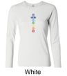 Ladies Yoga T-shirt 7 Colored Chakras Long Sleeve Shirt