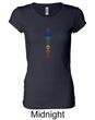 Ladies Yoga T-shirt 7 Colored Chakras Longer Length Shirt