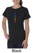Ladies Yoga T-shirt 7 Colored Chakras Organic Tee Shirt