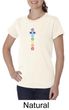 Ladies Yoga T-shirt 7 Colored Chakras Organic Tee Shirt