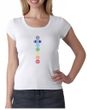 Ladies Yoga T-shirt 7 Colored Chakras Scoop Neck Shirt