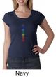 Ladies Yoga T-shirt 7 Colored Chakras Scoop Neck Shirt