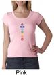 Ladies Yoga T-shirt 7 Colored Chakras Scoop Neck Shirt