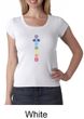 Ladies Yoga T-shirt 7 Colored Chakras Scoop Neck Shirt