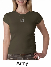 Clearance  Ladies Aum Charm Meditation Crew Neck Yoga Shirt
