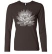 Ladies Yoga T-shirt Lotus Flower Long Sleeve Shirt
