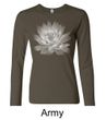 Ladies Yoga T-shirt Lotus Flower Long Sleeve Shirt