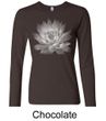 Ladies Yoga T-shirt Lotus Flower Long Sleeve Shirt