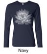 Ladies Yoga T-shirt Lotus Flower Long Sleeve Shirt