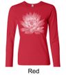 Ladies Yoga T-shirt Lotus Flower Long Sleeve Shirt