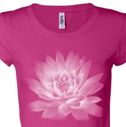 Ladies Yoga T-shirt Lotus Flower Longer Length Shirt