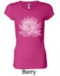 Ladies Yoga T-shirt Lotus Flower Longer Length Shirt