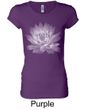 Ladies Yoga T-shirt Lotus Flower Longer Length Shirt