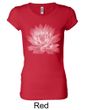 Ladies Yoga T-shirt Lotus Flower Longer Length Shirt