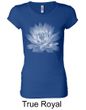 Ladies Yoga T-shirt Lotus Flower Longer Length Shirt