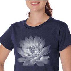 Ladies Yoga T-shirt Lotus Flower Organic Shirt