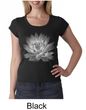 Ladies Yoga T-shirt Lotus Flower Scoop Neck Shirt