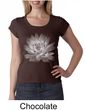 Ladies Yoga T-shirt Lotus Flower Scoop Neck Shirt