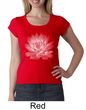 Ladies Yoga T-shirt Lotus Flower Scoop Neck Shirt