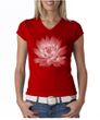 Ladies Yoga T-shirt Lotus Flower V-Neck Shirt