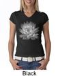 Ladies Yoga T-shirt Lotus Flower V-Neck Shirt
