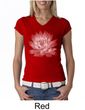 Ladies Yoga T-shirt Lotus Flower V-Neck Shirt