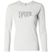 Ladies Yoga T-shirt Sanskrit Yoga Text Long Sleeve Shirt