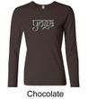 Ladies Yoga T-shirt Sanskrit Yoga Text Long Sleeve Shirt
