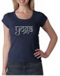 Ladies Yoga T-shirt Sanskrit Yoga Text Scoop Neck Shirt