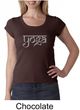 Ladies Yoga T-shirt Sanskrit Yoga Text Scoop Neck Shirt