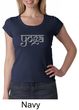Ladies Yoga T-shirt Sanskrit Yoga Text Scoop Neck Shirt