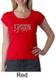 Ladies Yoga T-shirt Sanskrit Yoga Text Scoop Neck Shirt