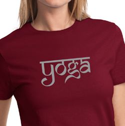 Ladies Yoga T-shirt Sanskrit Yoga Text Tee