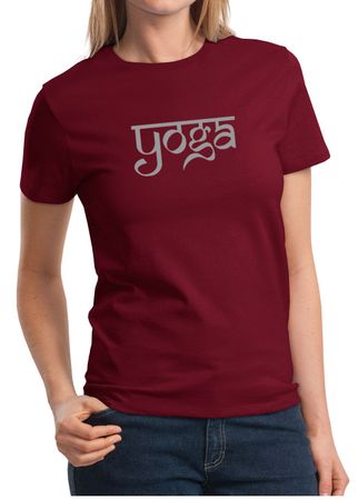Ladies Yoga T-shirt Sanskrit Yoga Text Tee